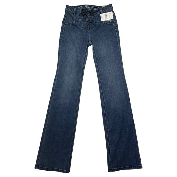 We The Free Eva Denim High Rise Lace Up Bootcut Womens Jeans Size 25 - Picture 4 of 10